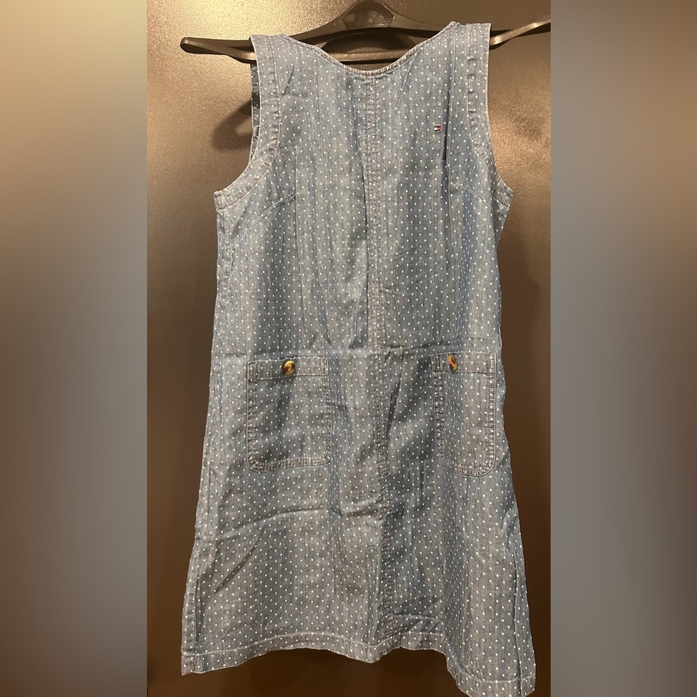 Denim dress with pockets